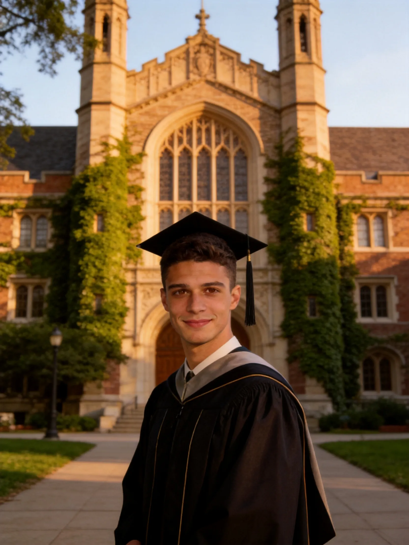 Ivy League Graduation Style AI Photo