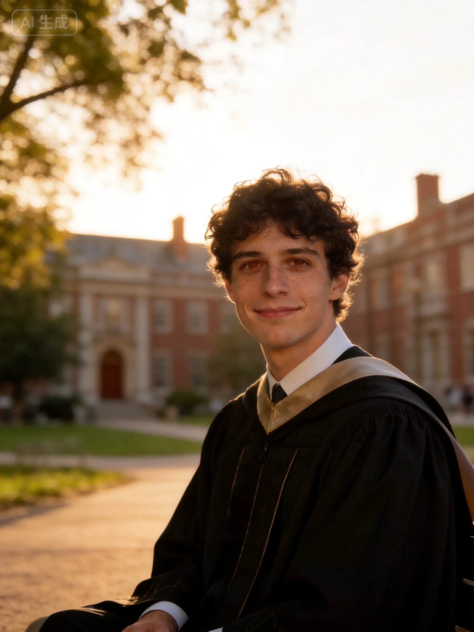 Classic Graduation Portrait AI Photo