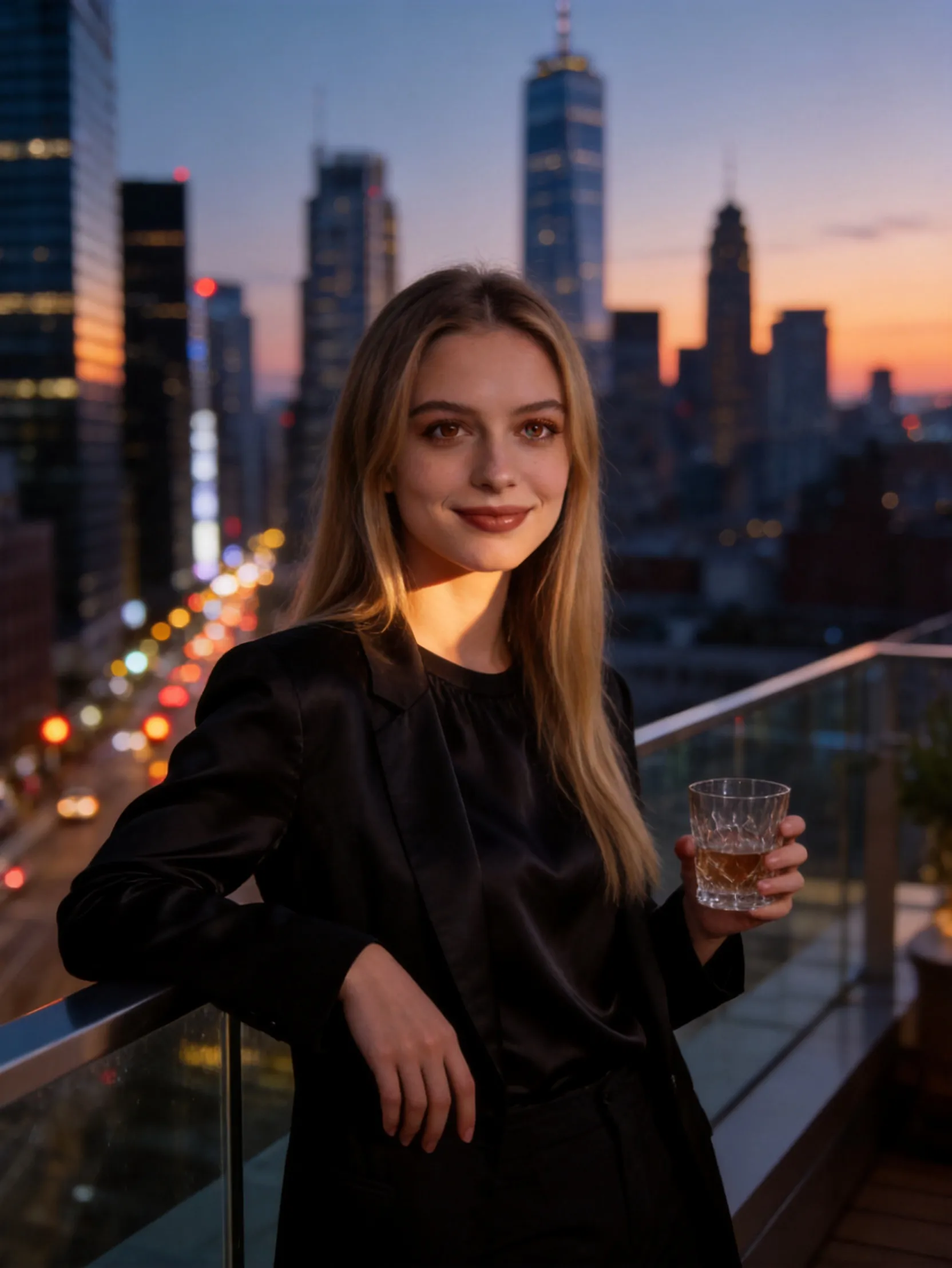 The Rooftop Lounge Sunset Vibe AI Photo