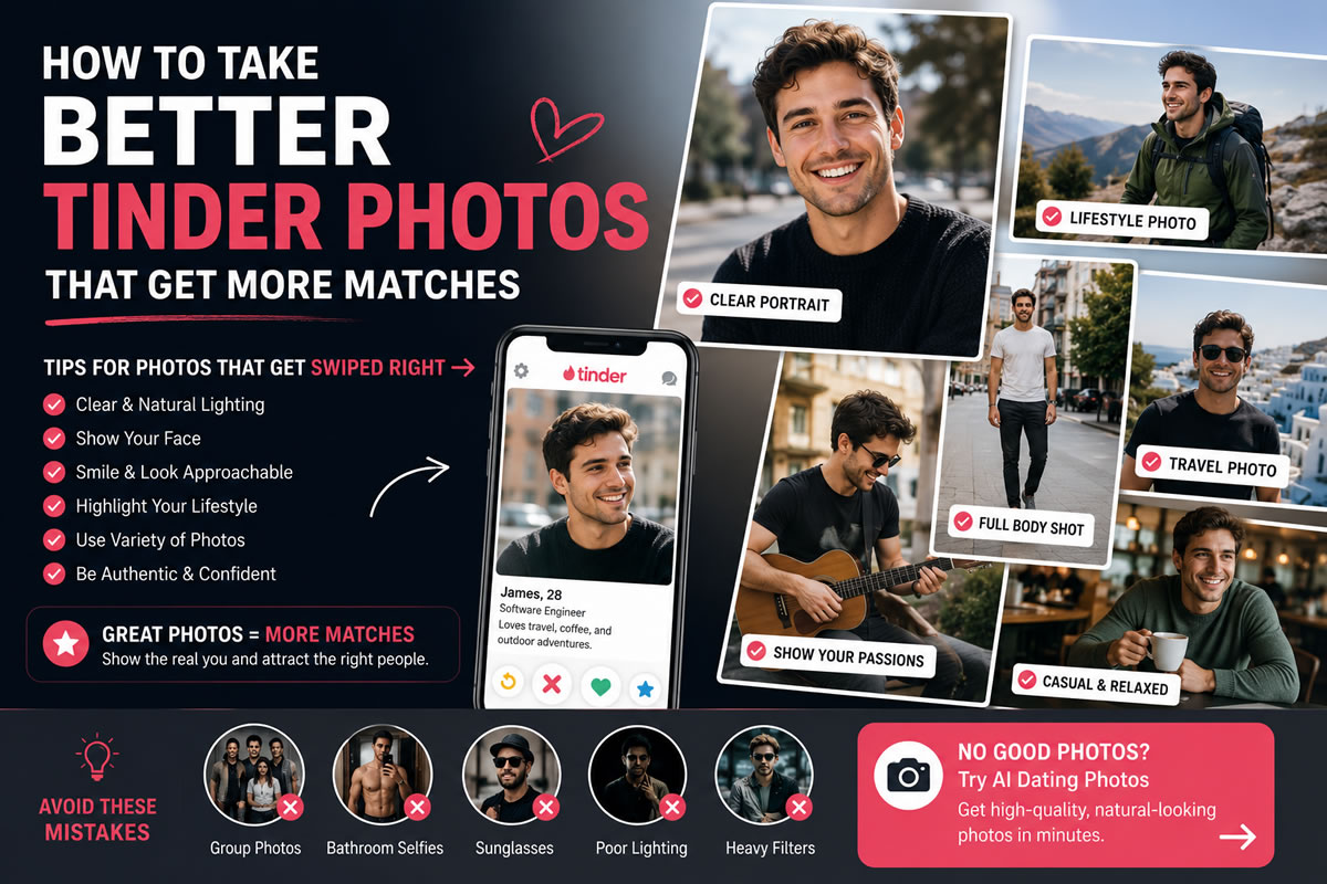 How To Take Better Tinder Photos That Get More Matches (2026 Guide)