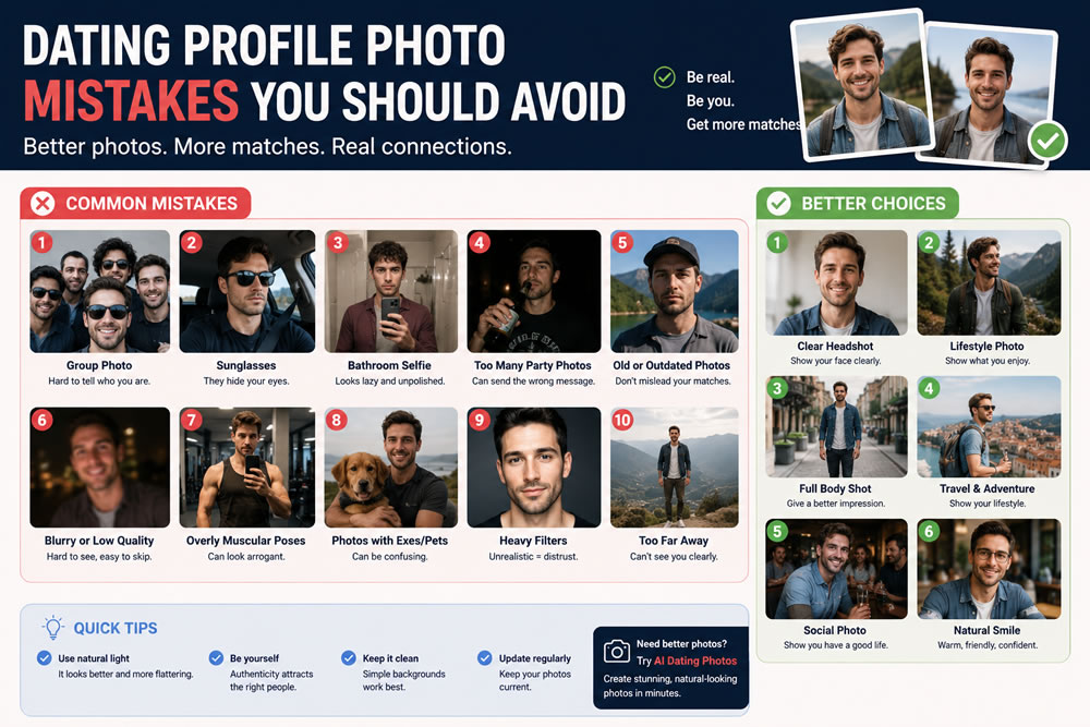 Dating Profile Photo Mistakes You Should Avoid: 15 Common Mistakes That Could Hurt Your Matches