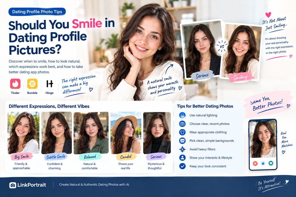 Should You Smile in Dating Profile Pictures A Complete Guide